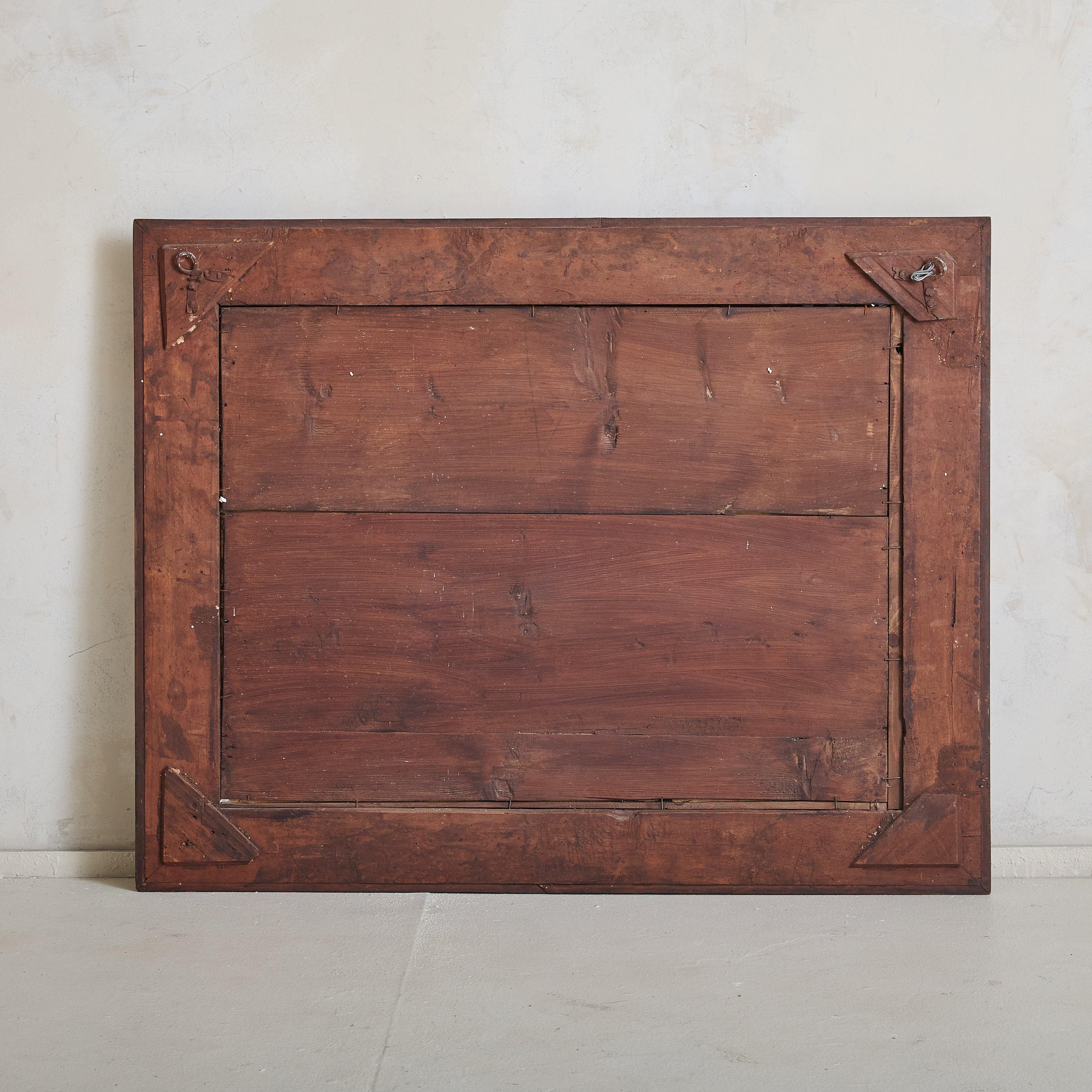 Italian Rectangular Wood Wall Mirror, Early 19th Century For Sale 7
