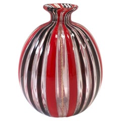 Italian Red and Brown Art Glass Vase, Small