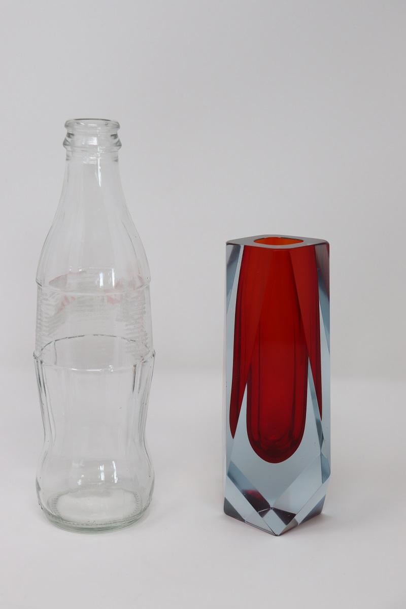 Vase italien en verre d'art rouge, Flavio Poli pour A. Mandruzzato, années 1960 en vente 3
