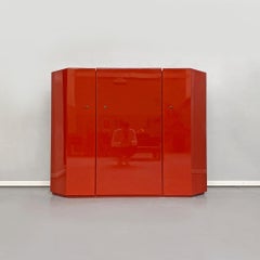 Italian Red Cabinet Mod. Bramante by Kazuhide Takahama for Gavina, 1975