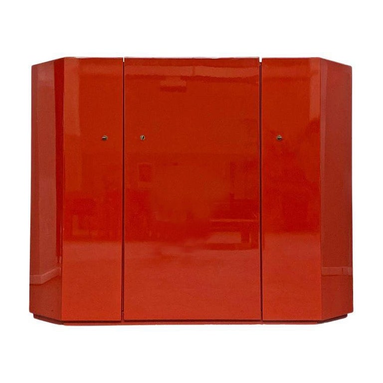 Italian Red Cabinet Mod. Bramante by Kazuhide Takahama for Gavina, 1975