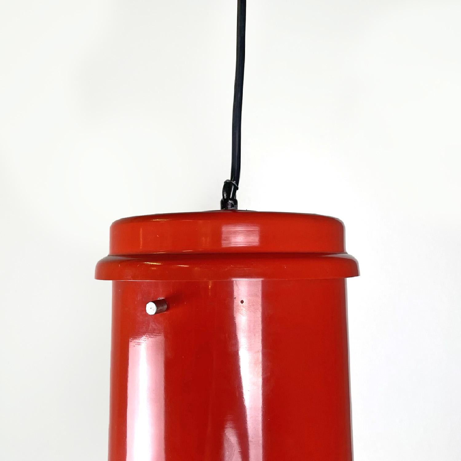 Italian red chandelier Lampara by Roberto Menghi for Fontana Arte, 1960s For Sale 5