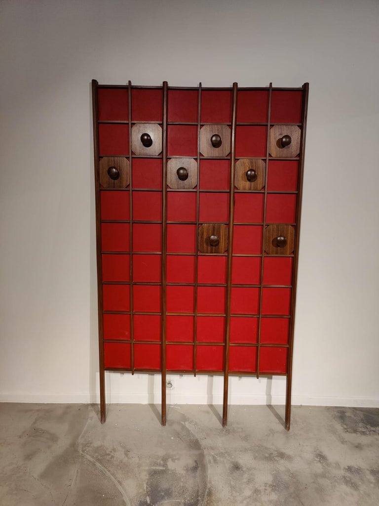 Italian Red Coat Rack at 1stDibs