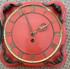 Italian Red Coral Clock