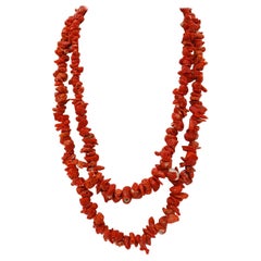 Italian Red Coral, Multi-Strands Necklace