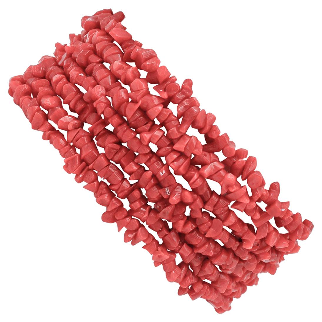 Italian Red Coral Rows, Retrò/Vintage Bracelet