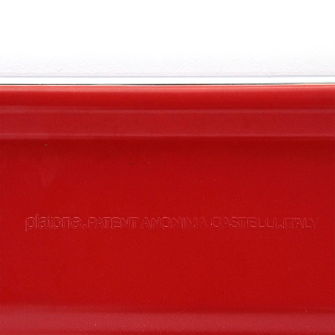 Italian Red Folding Desk by Giancarlo Piretti for Anonima Castelli, 1960s 4