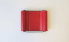 Italian Red Leather Jewelry Dish Vide-Poche or Desk Vessel