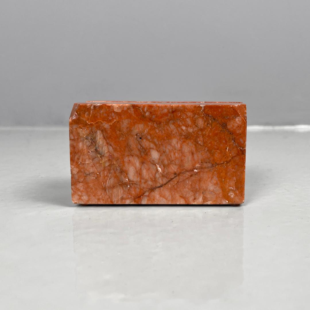 Italian red marble desk letter holder, 20th century In Good Condition For Sale In MIlano, IT