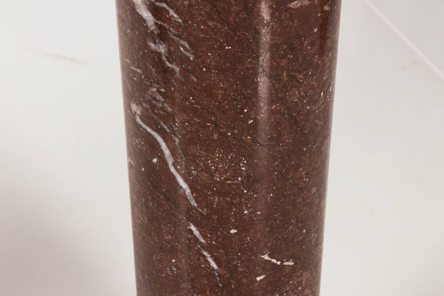  Italian Red Marble Pedestal For Sale 9