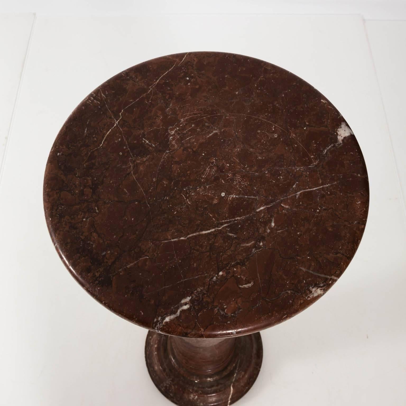  Italian Red Marble Pedestal For Sale 11