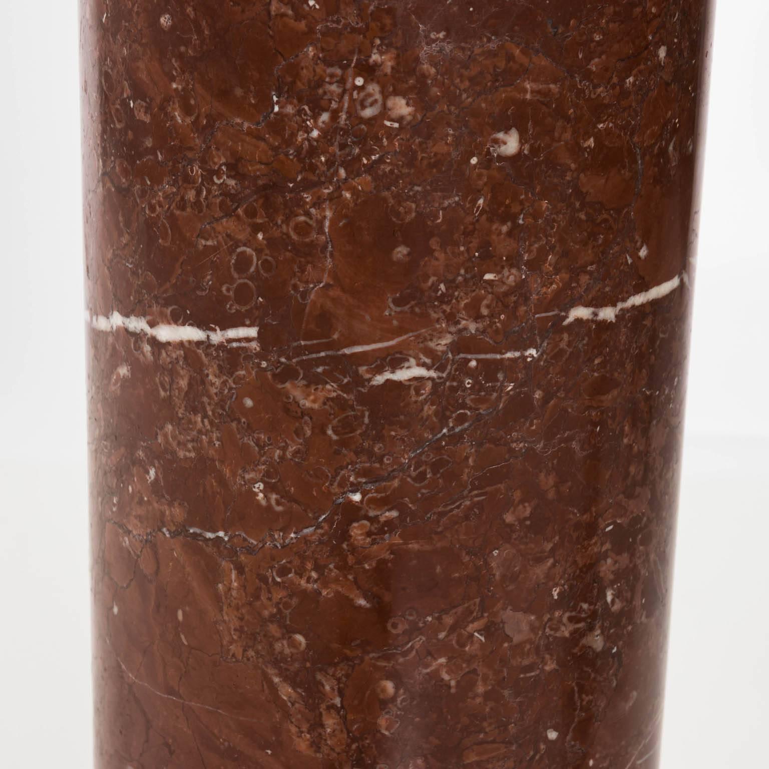  Italian Red Marble Pedestal For Sale 14