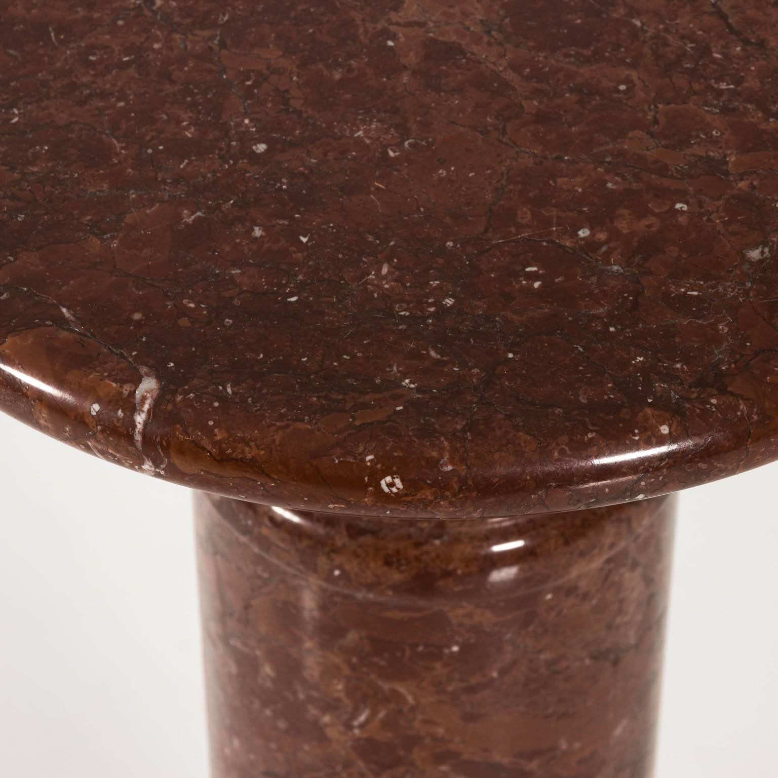  Italian Red Marble Pedestal In Good Condition For Sale In Stamford, CT