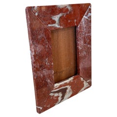Italian Red Marble Picture Frame, 1970s