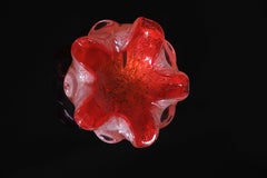 Italian Red Murano Glass Bowl, Italy, 1950s
