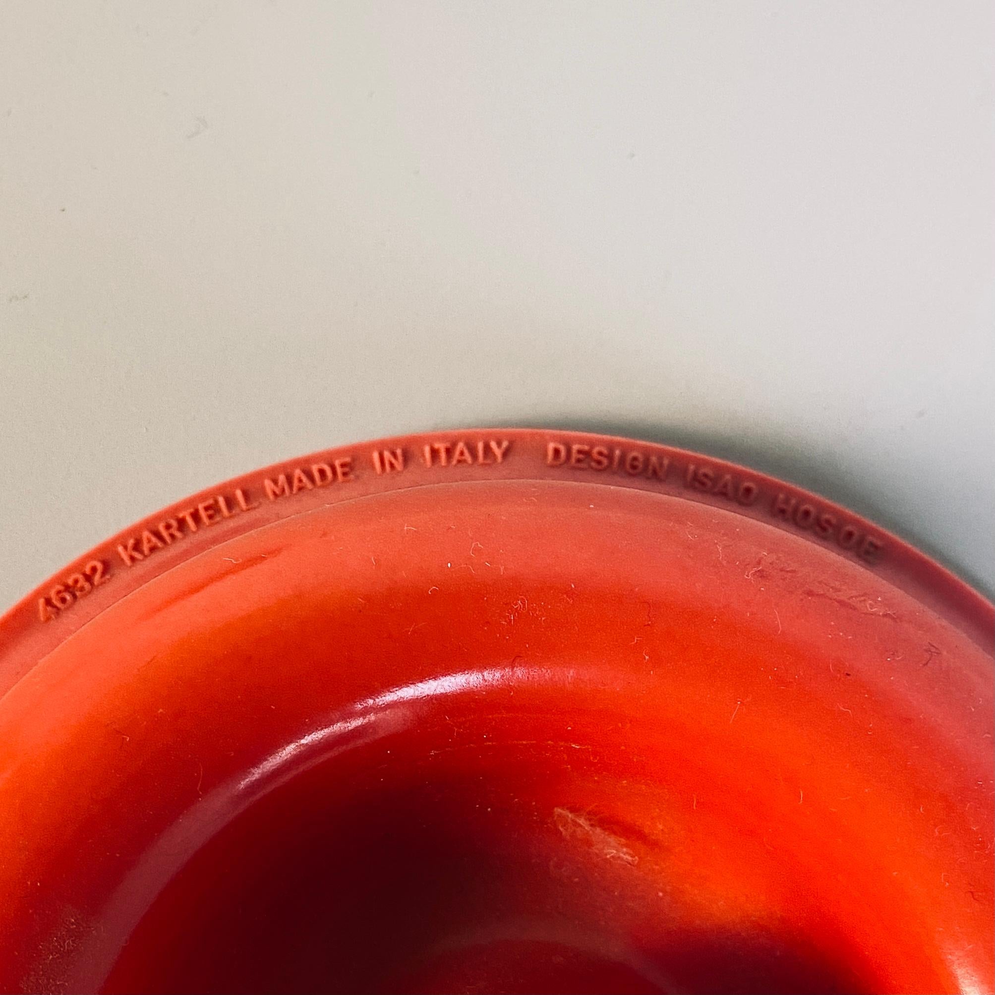 Late 20th Century Italian Red Plastic Ashtray Mod 4632 \ 4636 by Isao Hosoe for Kartell, 1971