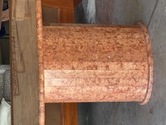 Italian Red Rosa Verona Marble Oval Dining Table