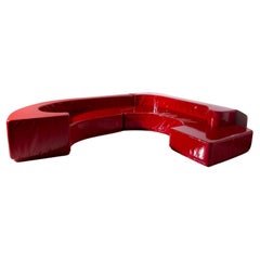 Italian Red Sofa "Lara" Designed by N. Massari, R. Pamio, R. Toso from 1968