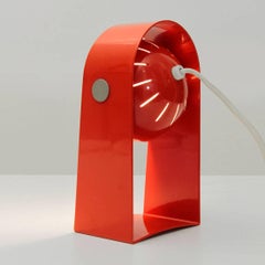 Italian Red Table Lamp, 1960s