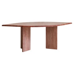 Italian Red Travertine Coffee Table, 1970s