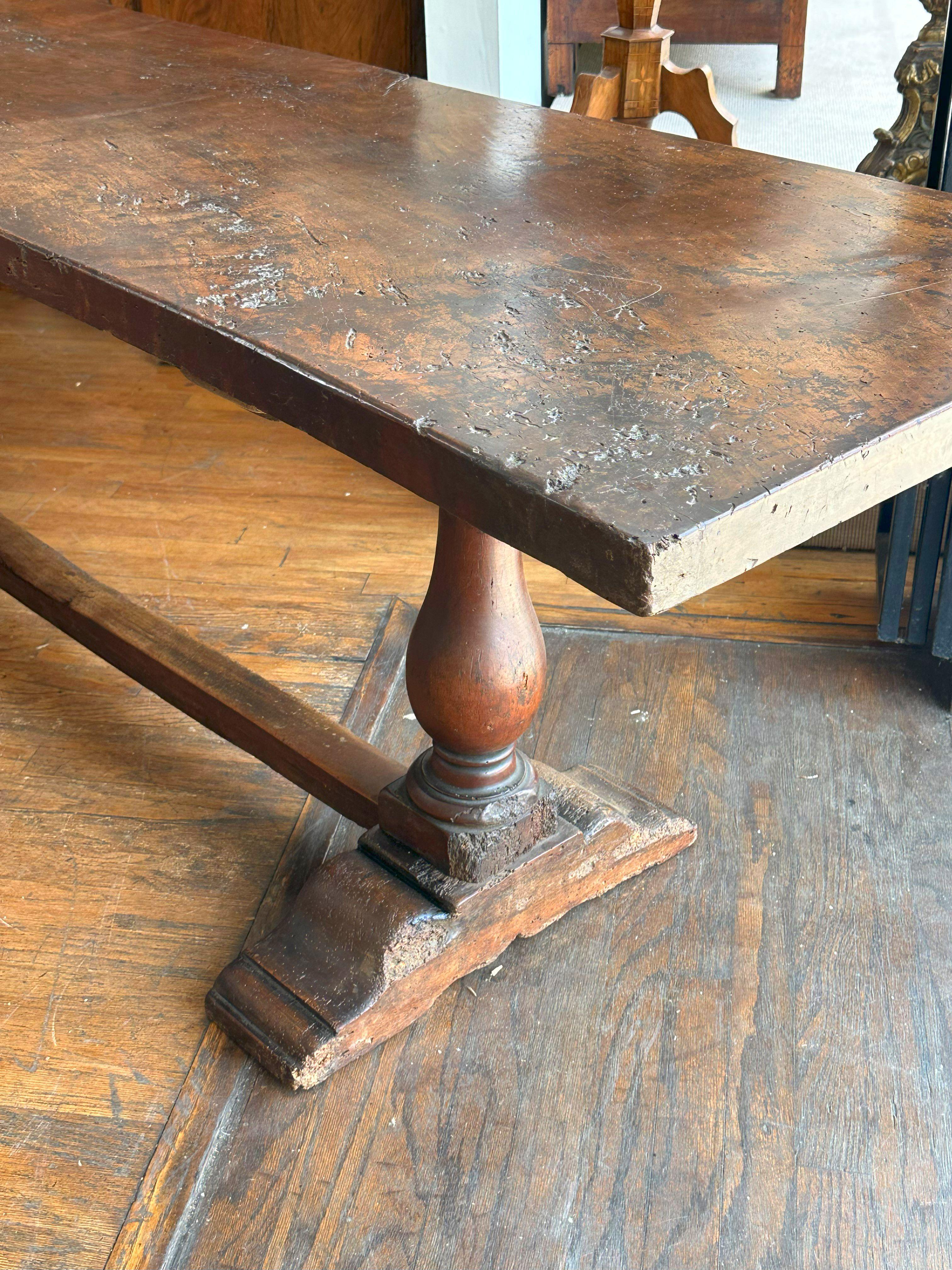 Carved Italian Refectory Table - Circa 1680