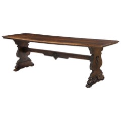 Antique Italian Refectory Walnut Table