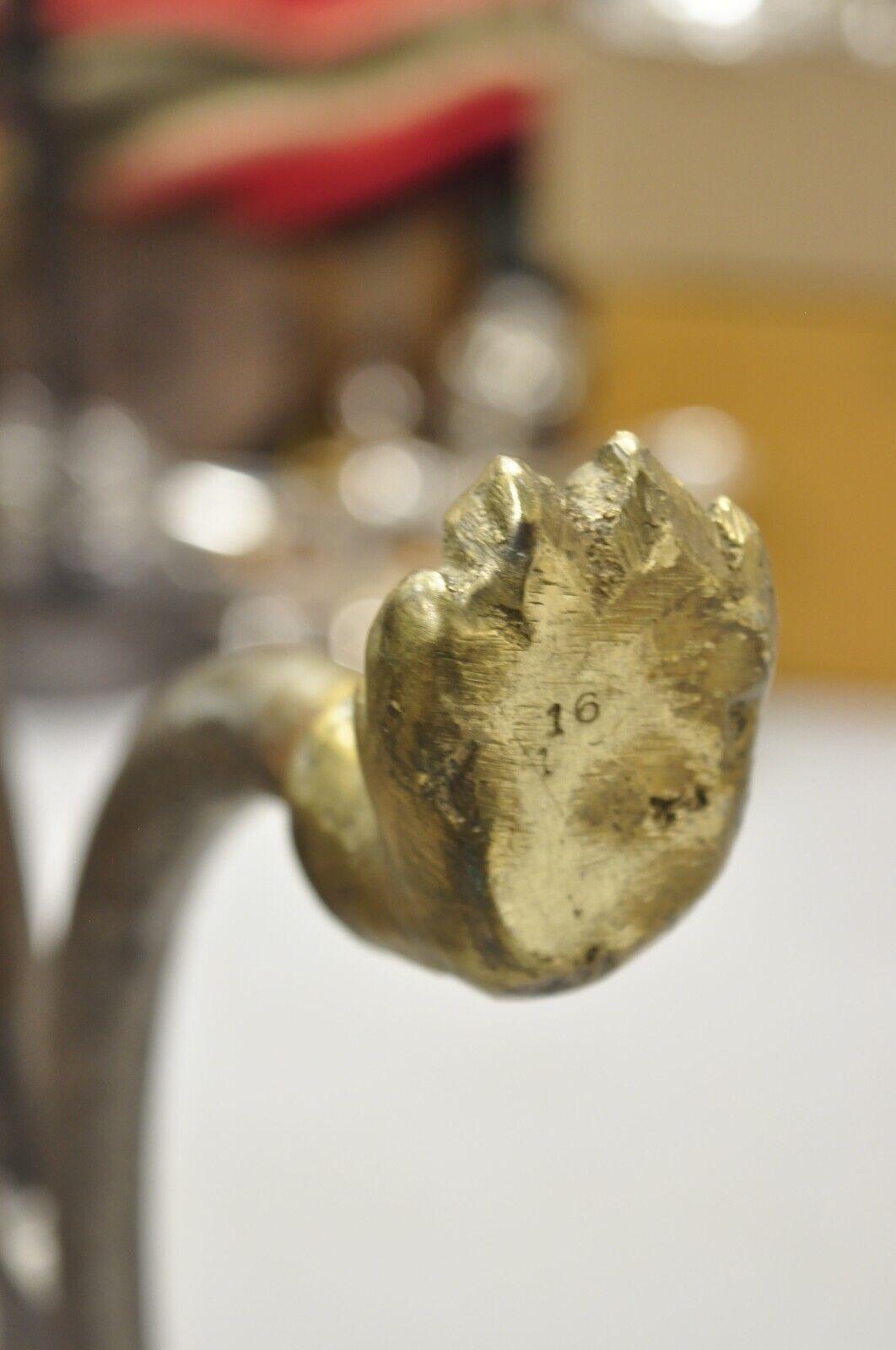 Italian Regency Neoclassical Bronze Lion Head Paw Feet Steel Curule Bench For Sale 3
