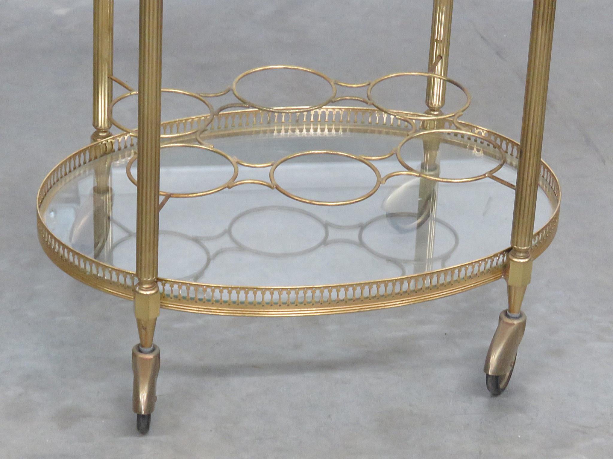 20th Century Italian Regency Style 2-Tier Bar Cart