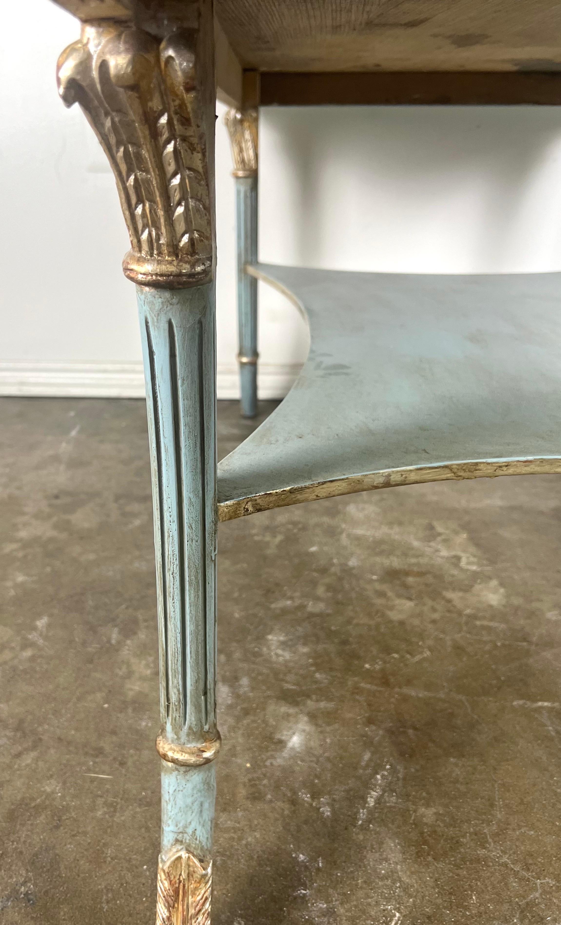 Italian Regency Style Painted & Parcel Gilt Table by Nancy Corzine For Sale 10