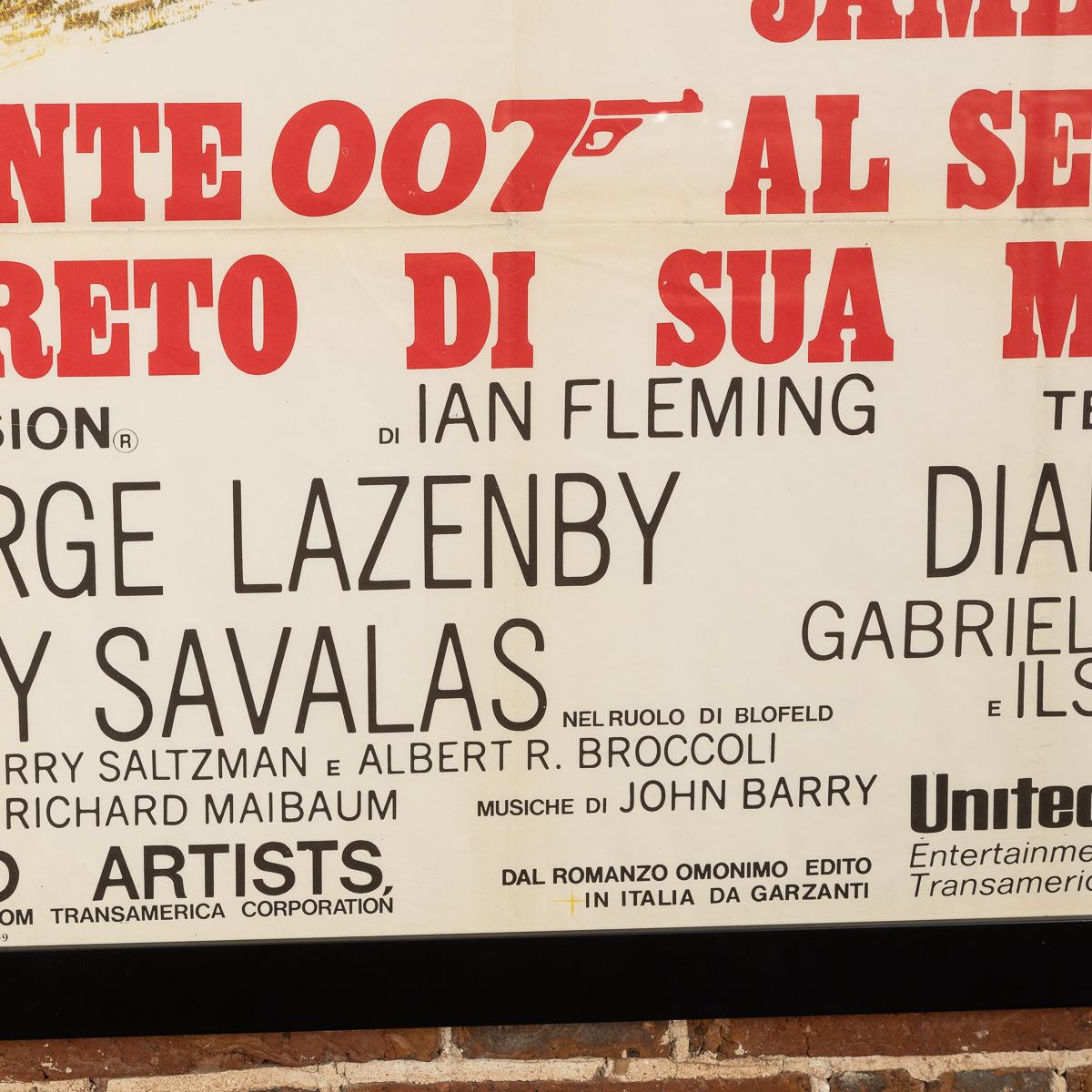 Italian Release James Bond 007 'On Her Majesty's Secret Service' Poster, c 1969 5