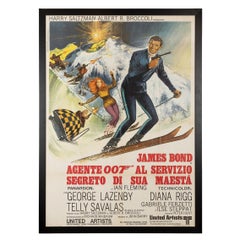 Italian Release James Bond 007 'On Her Majesty's Secret Service' Poster, c 1969