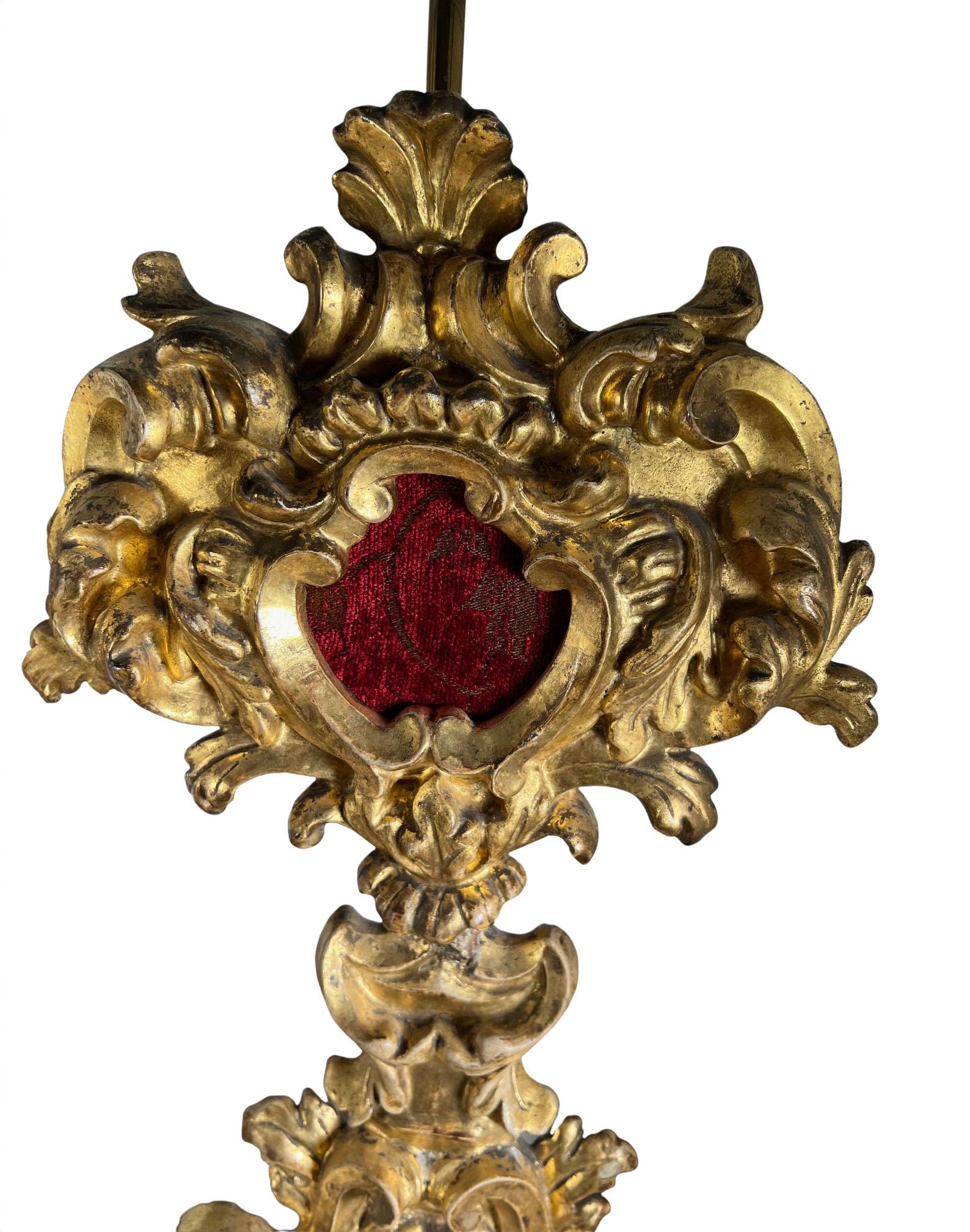 Italian Reliquaries As Lamps In Good Condition For Sale In Dallas, TX