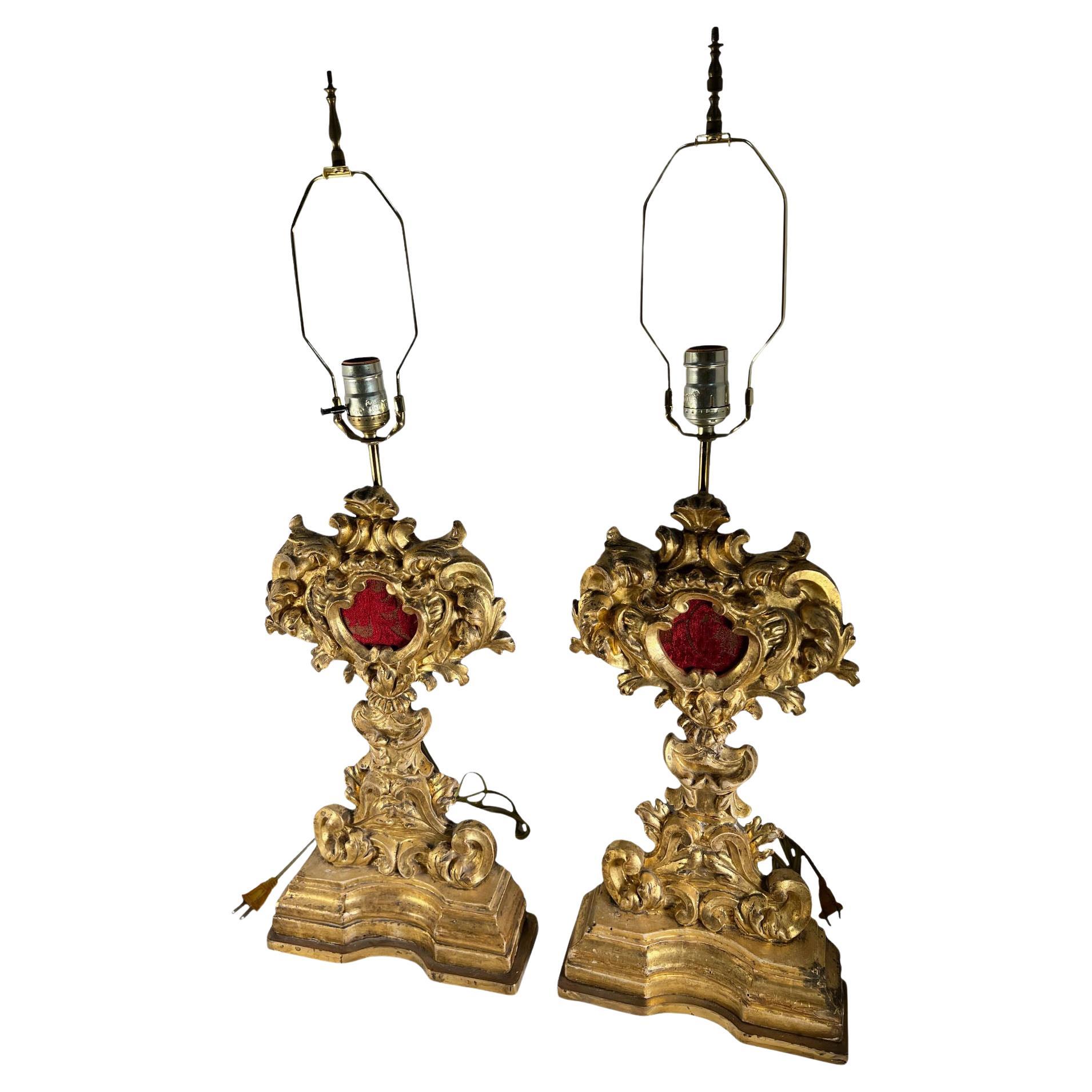 Reliquaires italiens comme lampes en vente