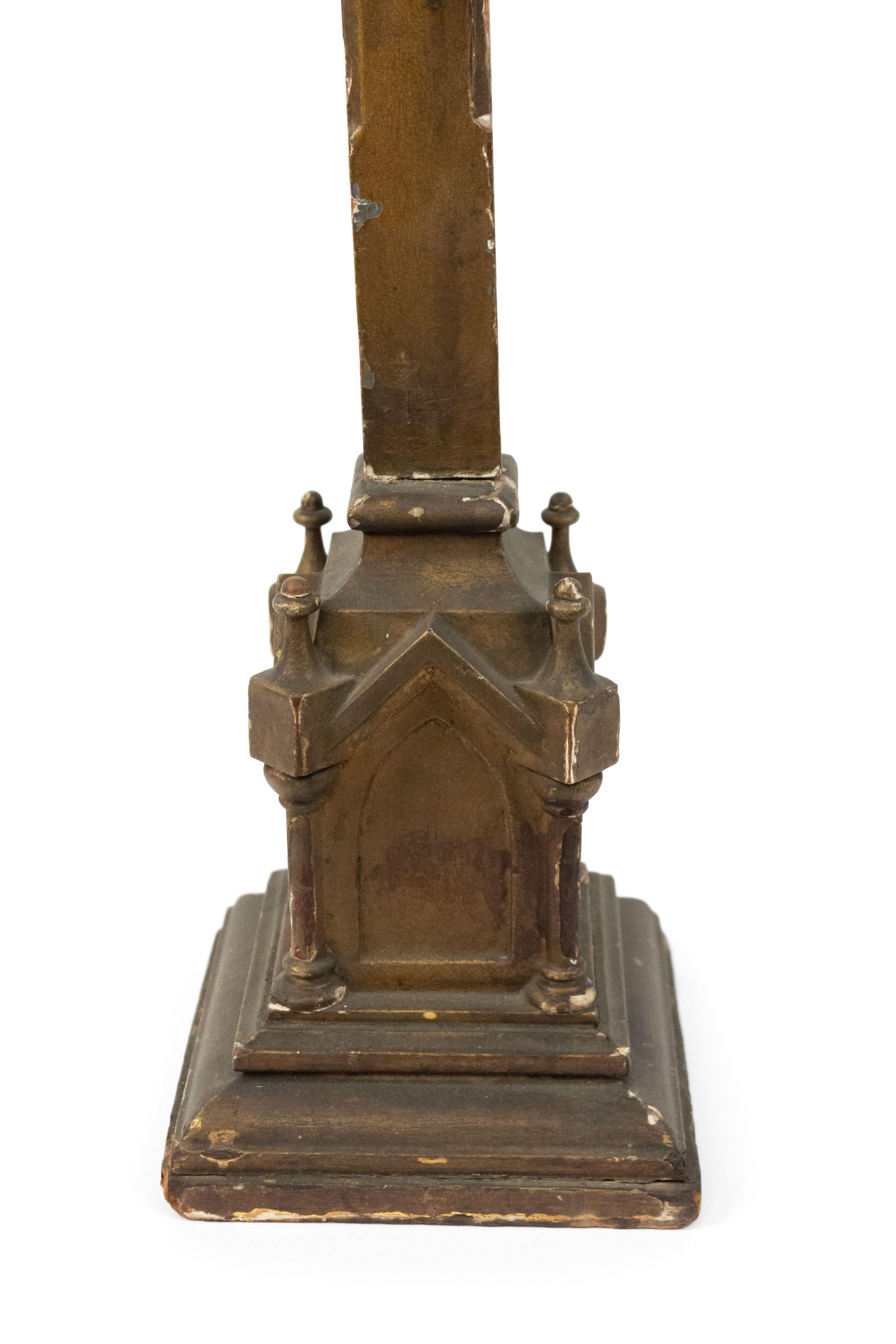Hand-Carved Italian Renaissance Carved Wood Crucifix For Sale