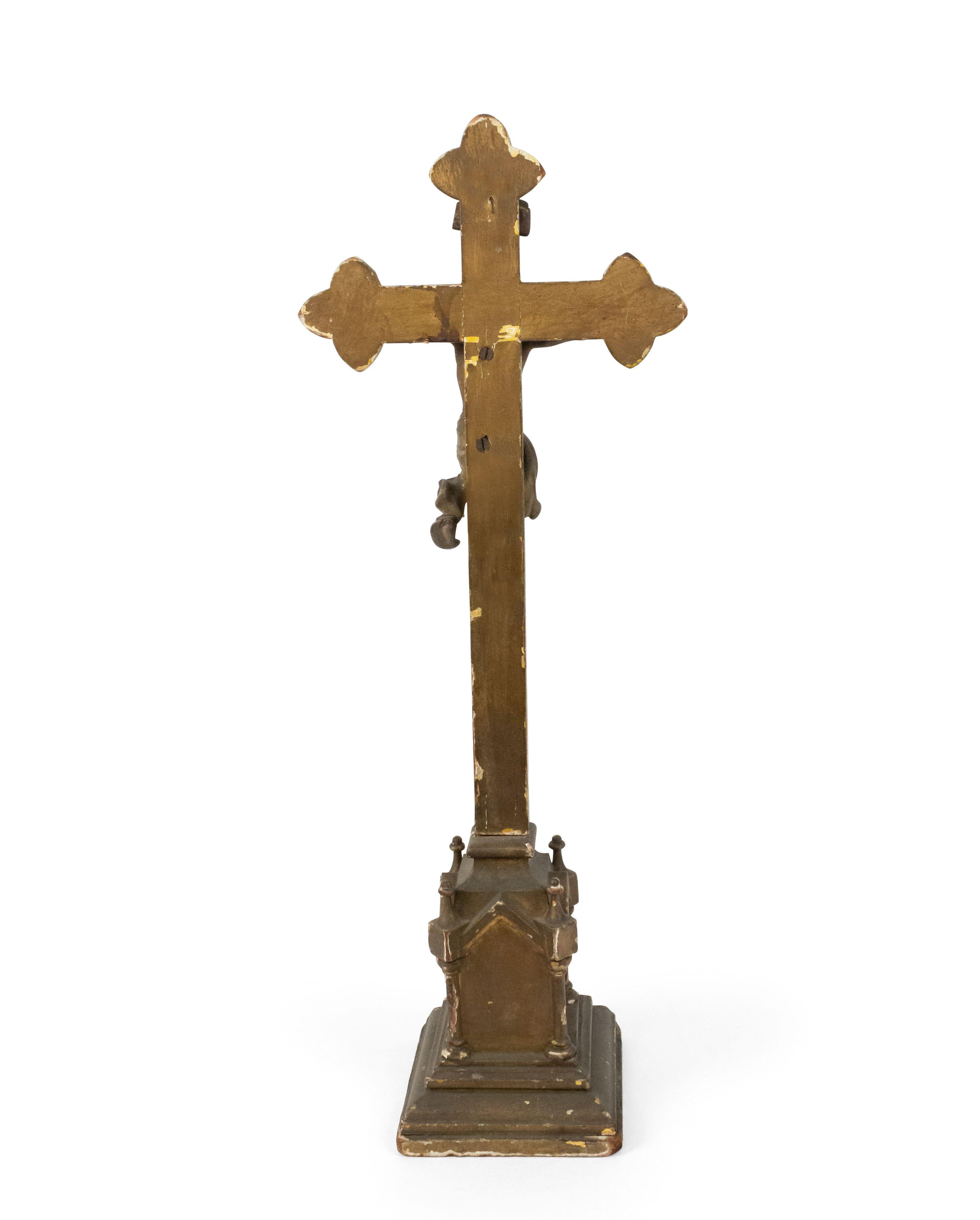 Italian Renaissance Carved Wood Crucifix For Sale 1