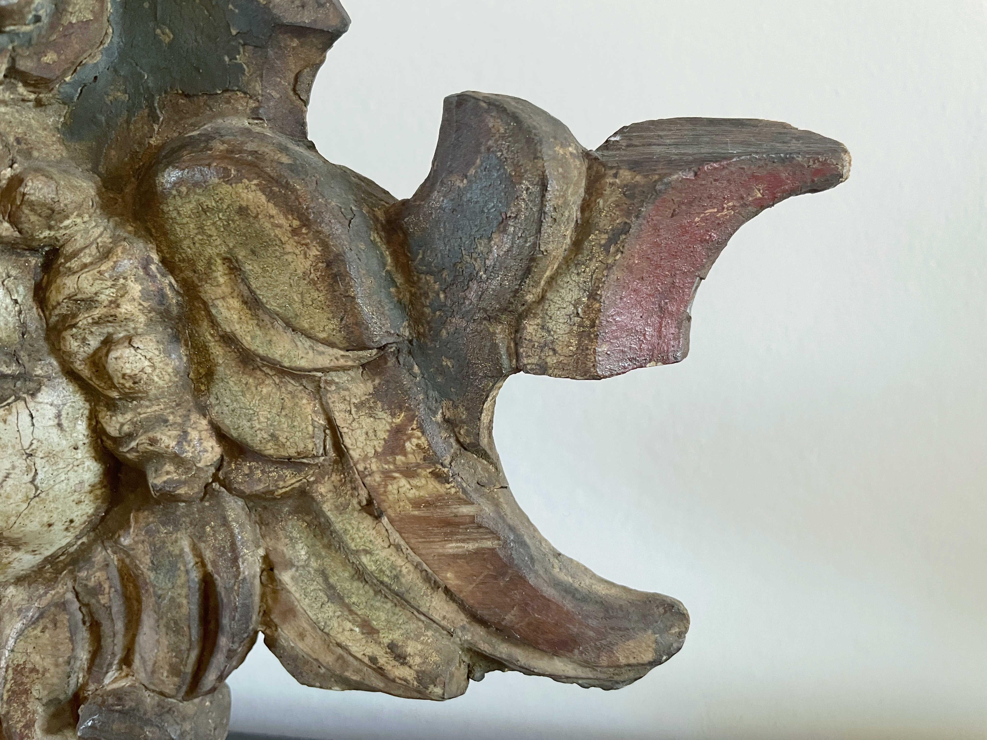 Testa di angelo in legno intagliato del Rinascimento italiano in vendita 2