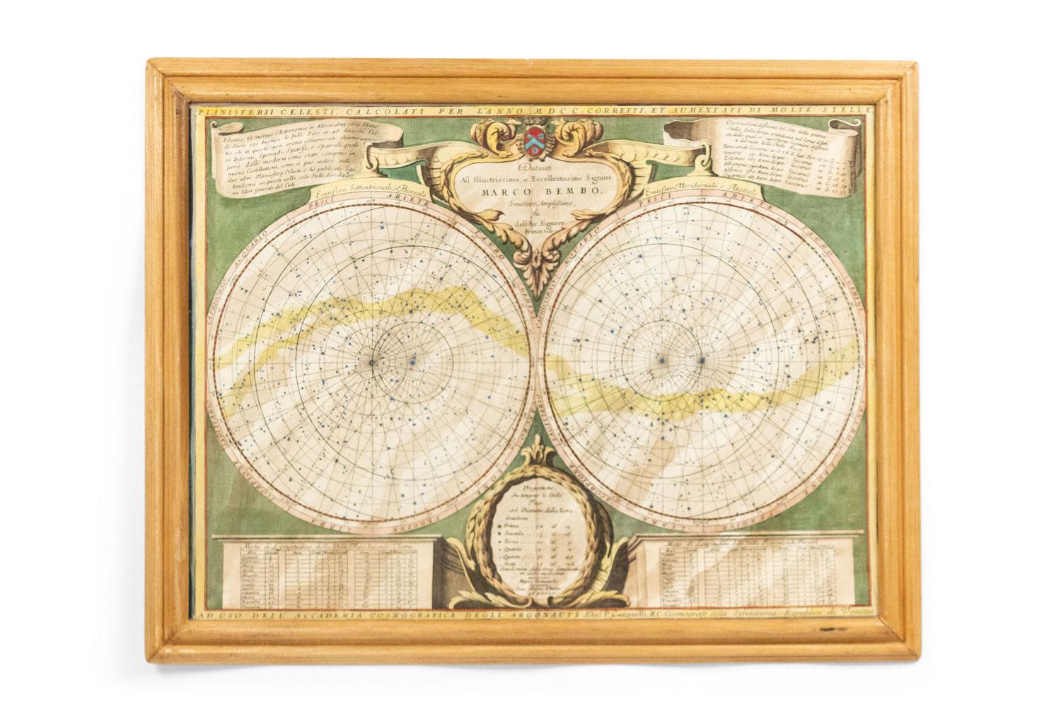 Italian Renaissance Celestial Map For Sale