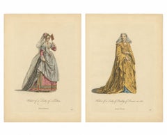Italian Renaissance Costume Engravings of Padua & Siena, Hand-Colored, 1749
