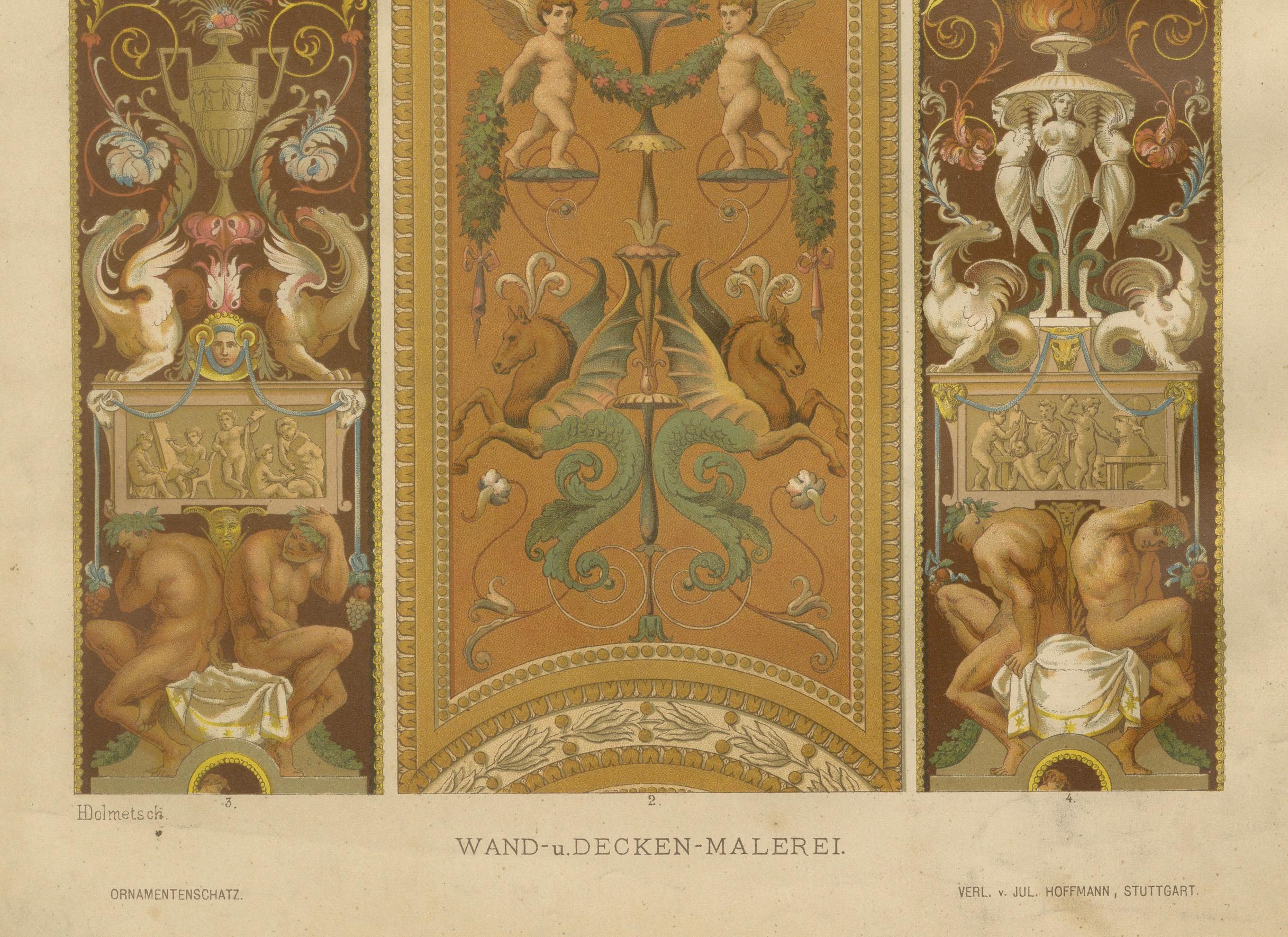 Italienische Kunstdrucke der Renaissance - Architektur- und Textildesigns (Papier) im Angebot