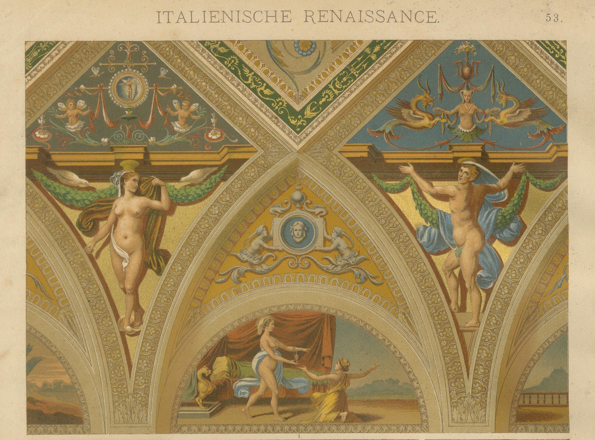 Italienische Kunstdrucke der Renaissance - Architektur- und Textildesigns im Angebot 1