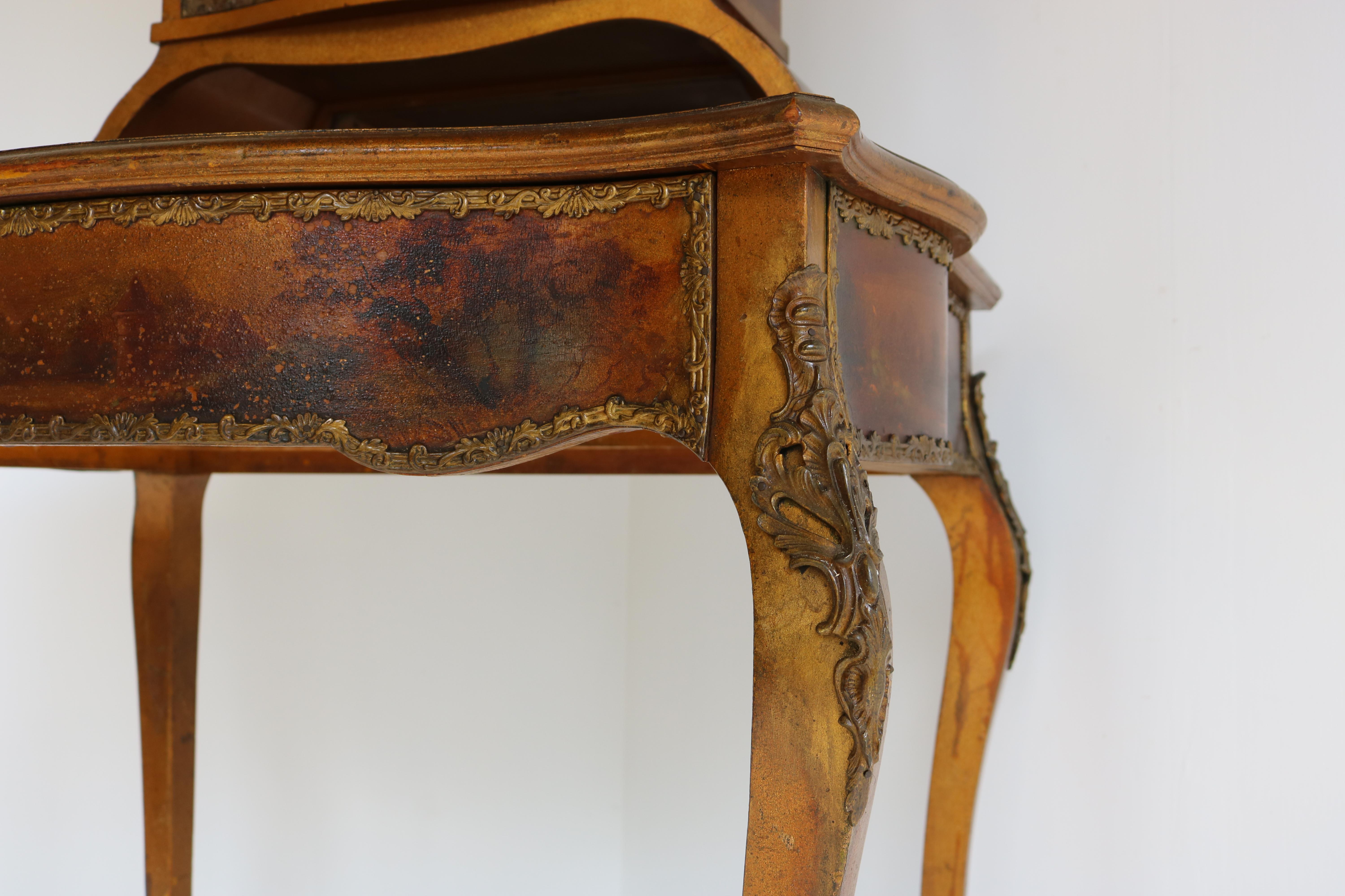 Italian Renaissance Dressing Table 19th Century Hand Painted by Müller Morten For Sale 4