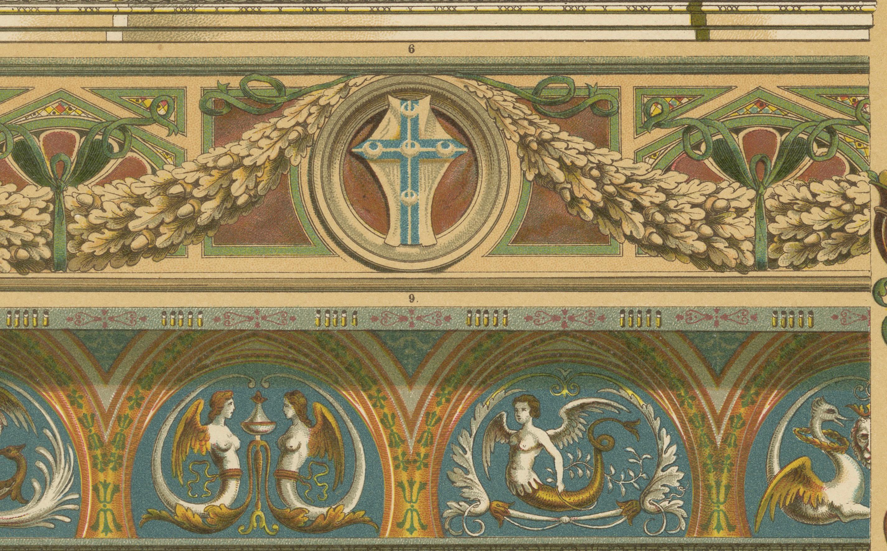 Pinturas de fachadas renacentistas italianas de Ornamentenschatz, 1887 Papel en venta