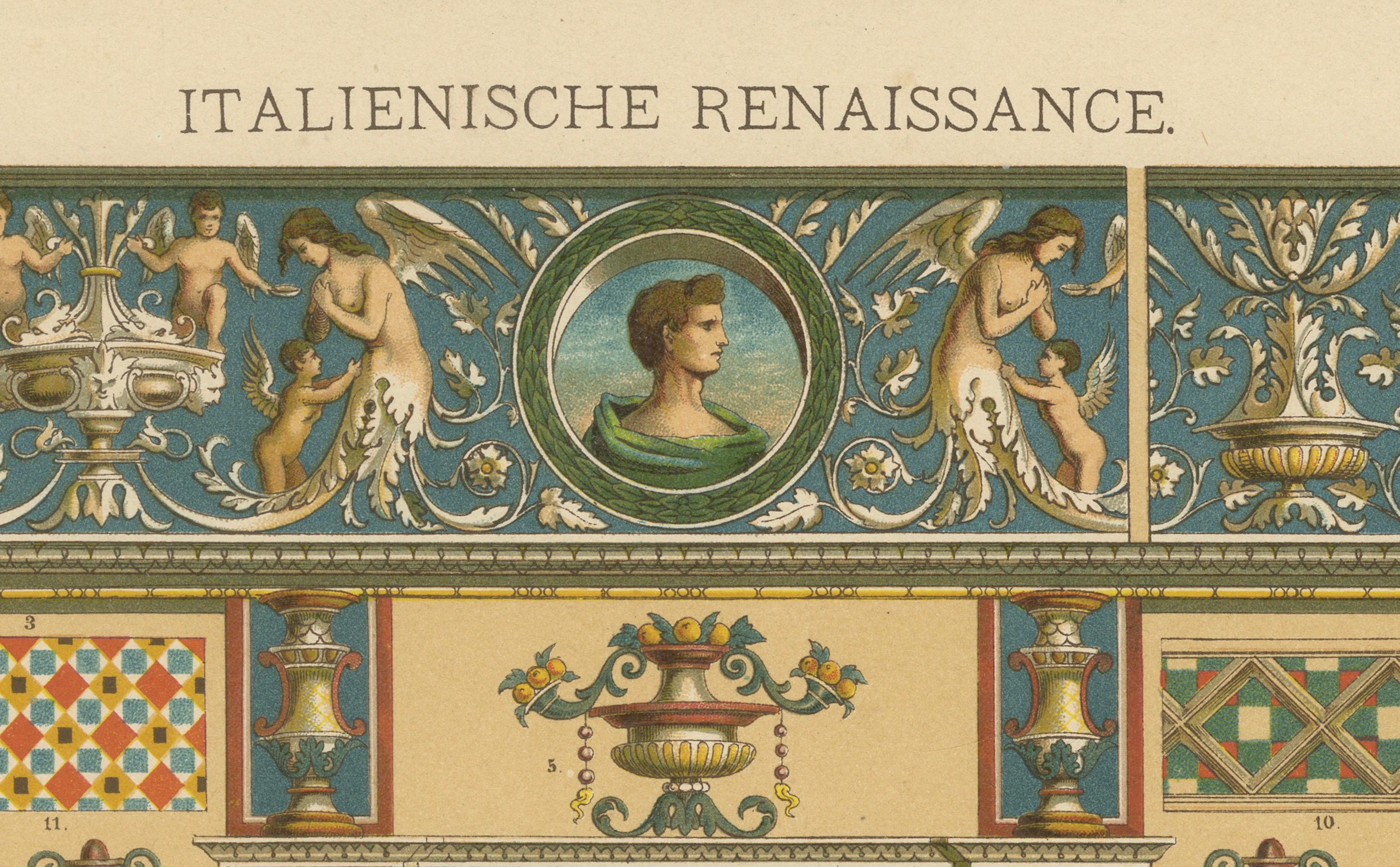Pinturas de fachadas renacentistas italianas de Ornamentenschatz, 1887 en venta 1