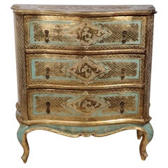 Italian Renaissance Florentine Style Three Drawer Commode Chest of Drawers