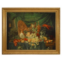 Italian Renaissance Still Life: Fruit with Gold Accents, 43 x 54 in