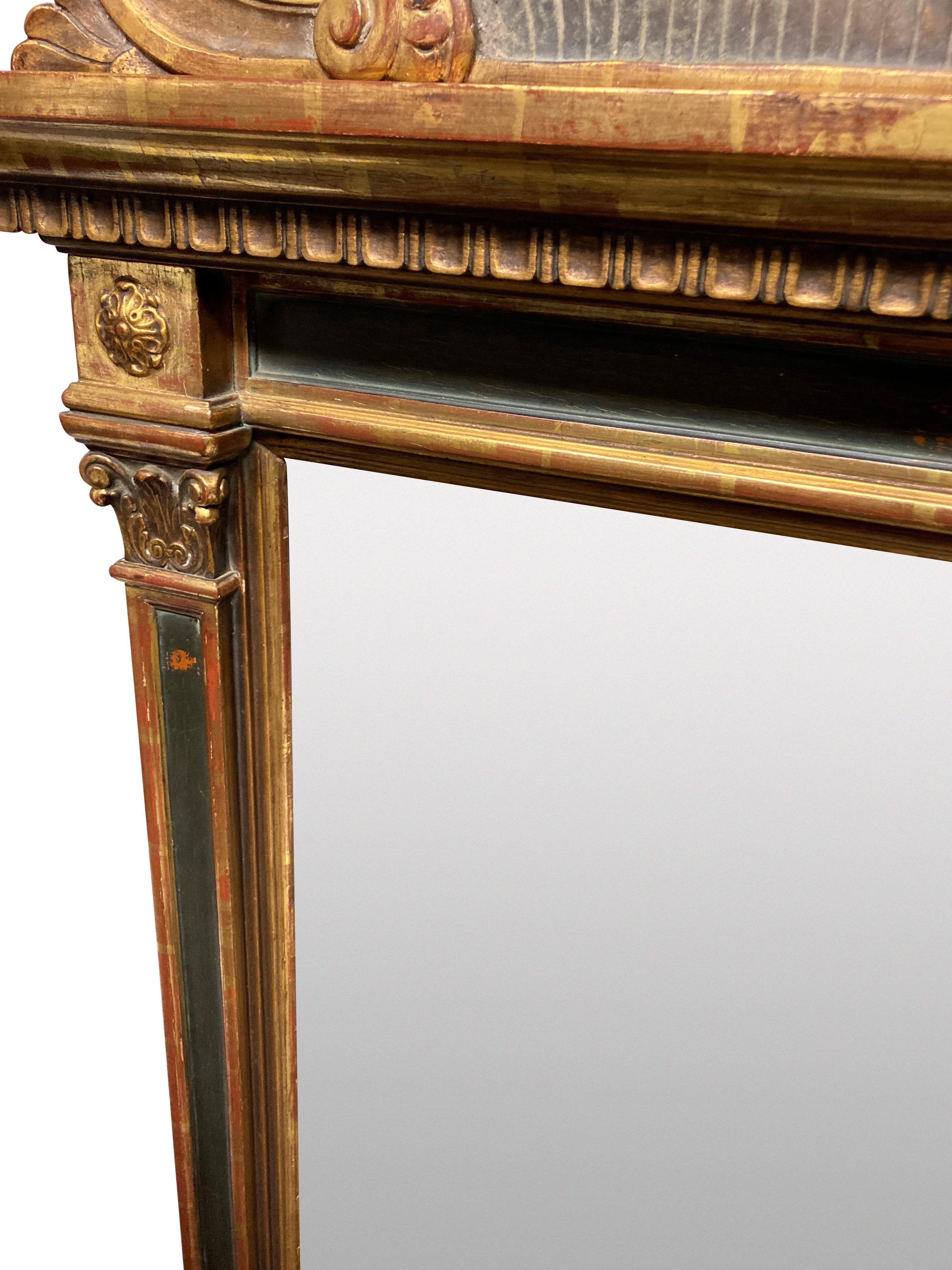 Late 19th Century Italian Renaissance Gitwood Tabernacle Mirror For Sale