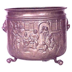 Italian Renaissance Hammered Brass Pot Italian Renaissance Hammered Brass Pot