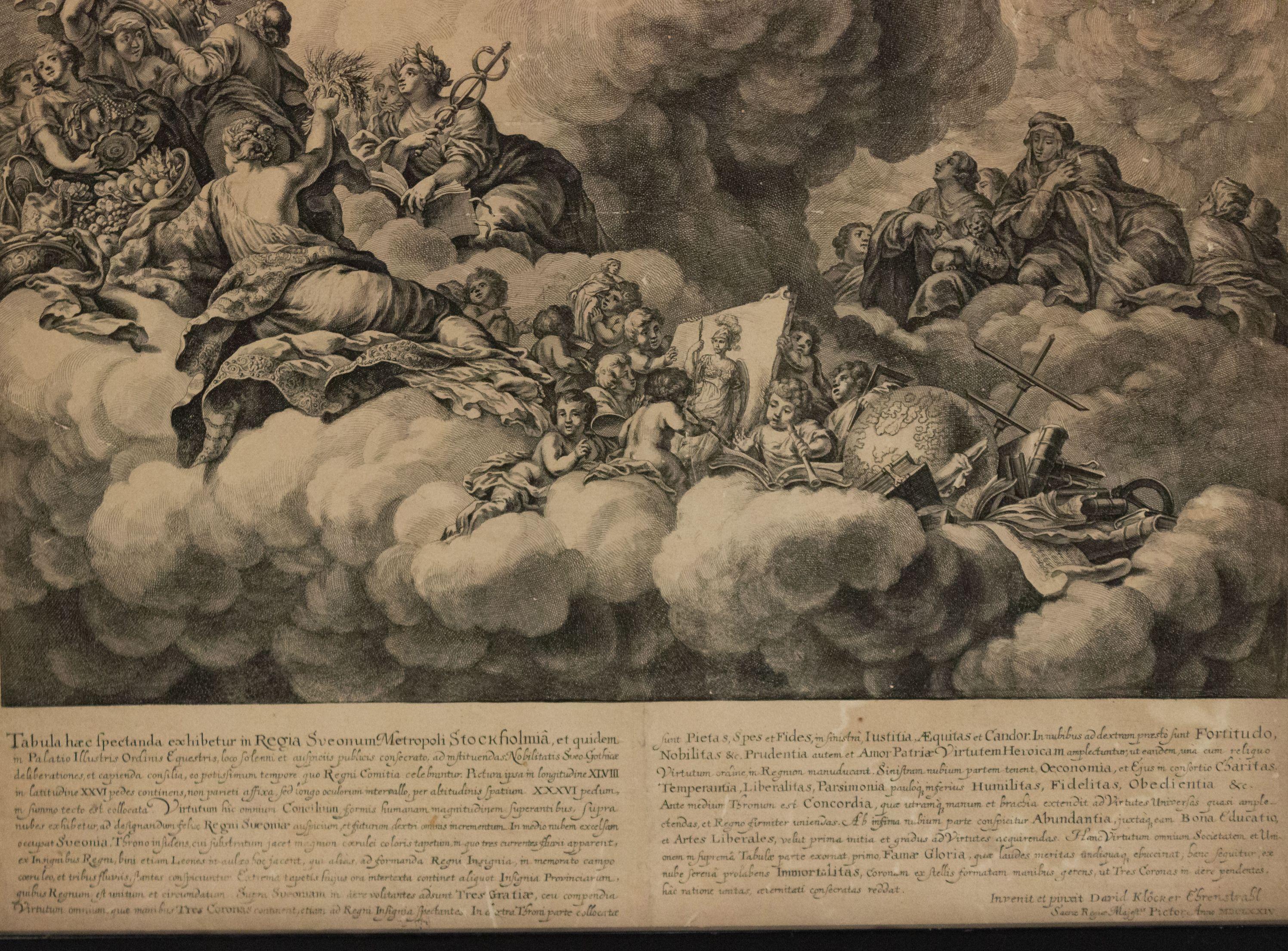 Italian Renaissance Lithograph of Angels In Good Condition For Sale In Queens, NY