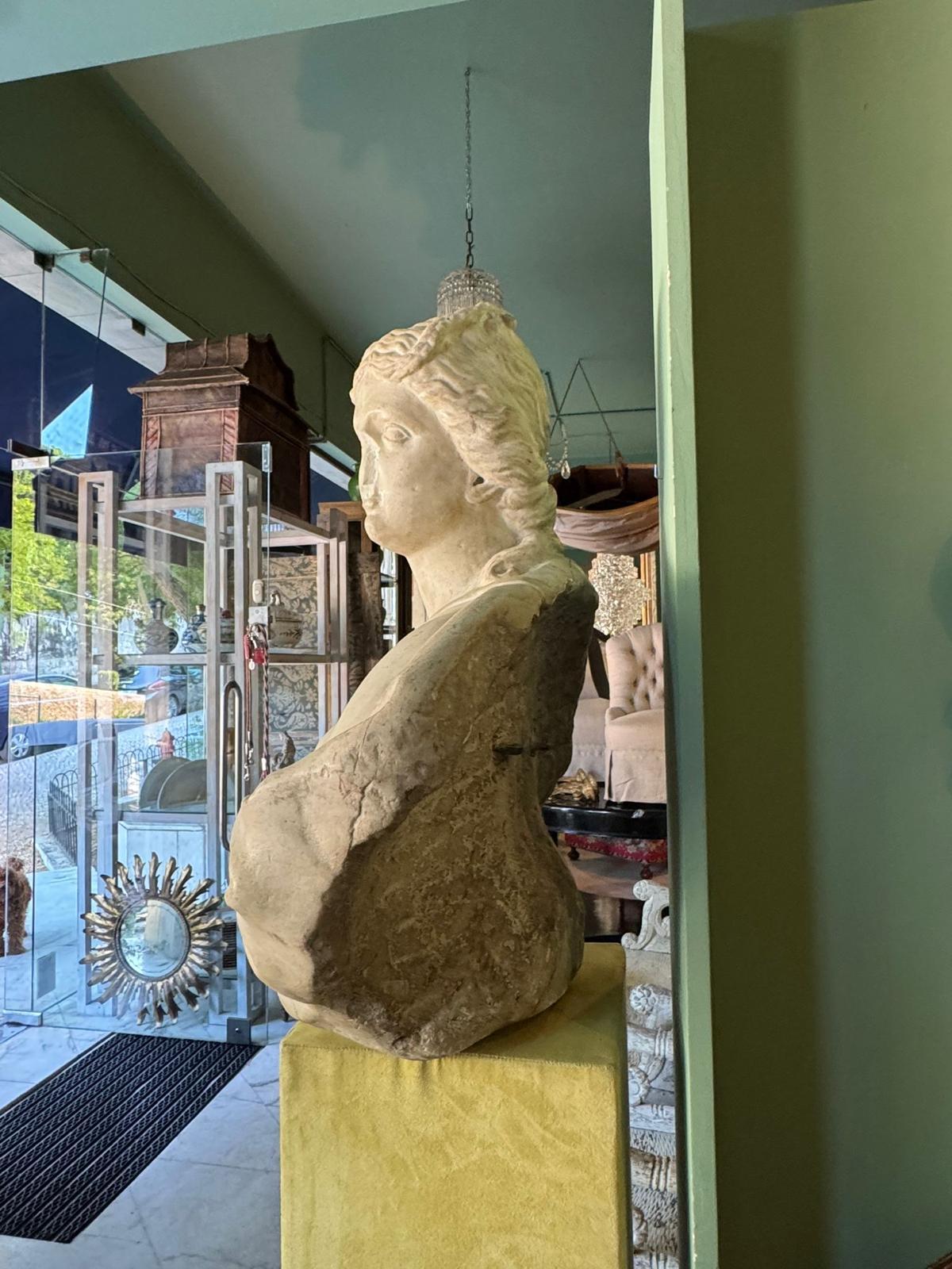 Busto renacentista italiano de mármol de Diana, siglo XVI en venta 5