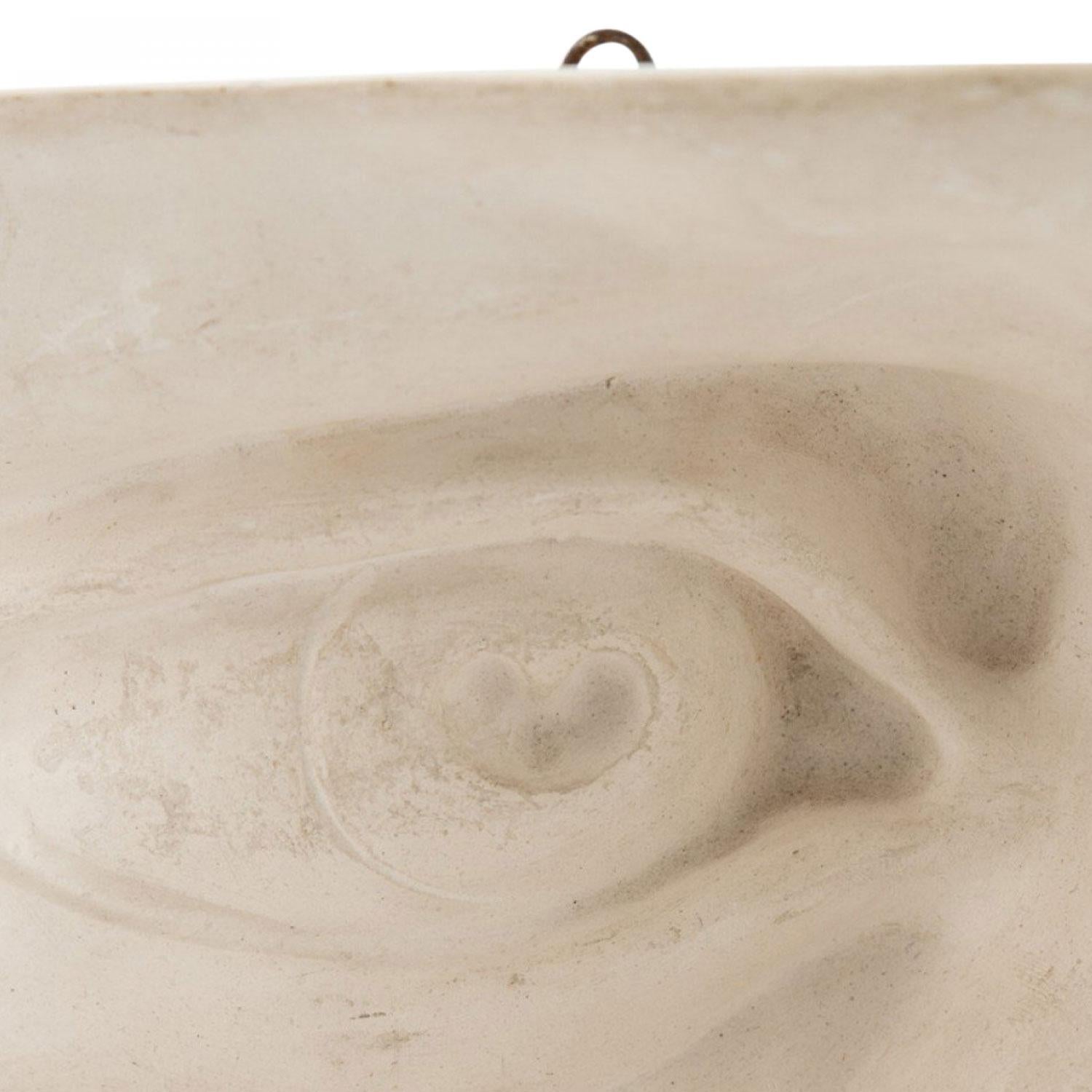 Détail de l'œil en plâtre de la statue de David de Michelangelo, de style Renaissance italienne
